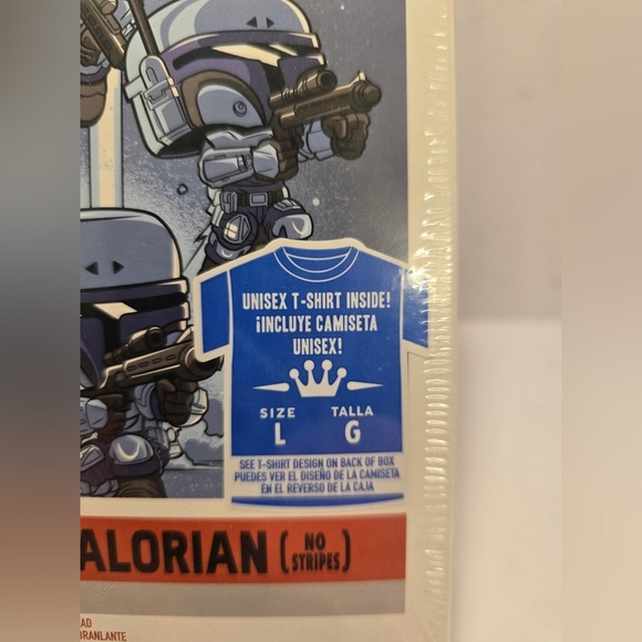 Funko Pop Death Watch Mandalorian Unisex Tee Large & Vinyl Figure Star War NEW - Picture 4 of 4